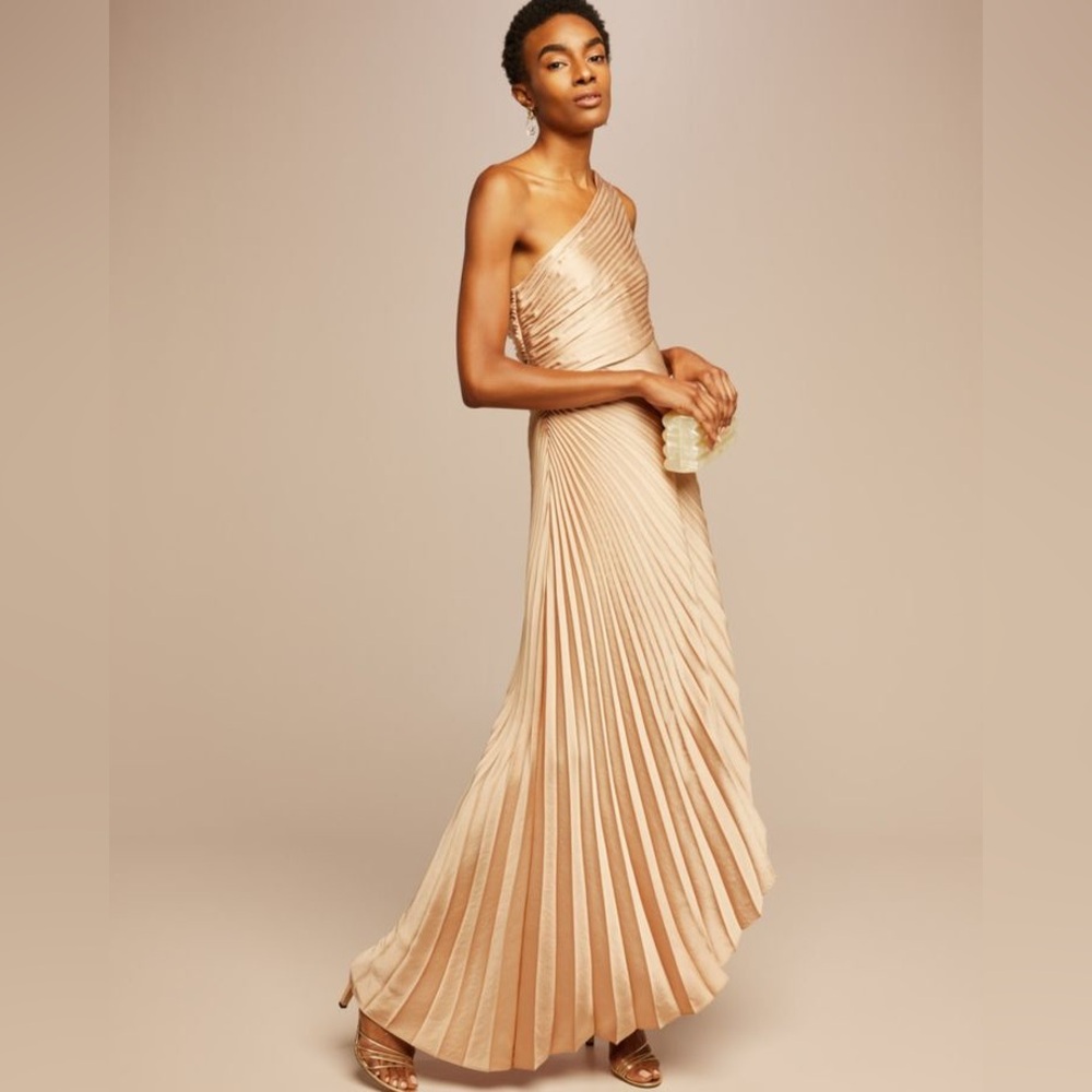 A.L.C. Delfine Pleated one-shoulder midi dress NWT Sz 6